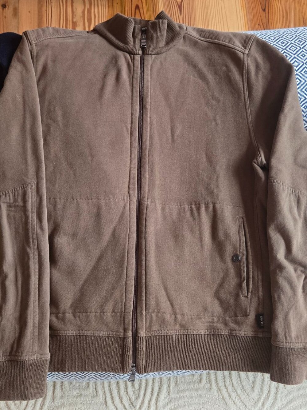 BOSS Hugo Boss Cotton Full Zip Brown Sweater/Sweatshirt XL - Picture 2 of 13